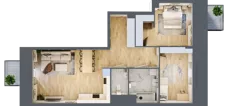 3 pokoje, mieszkanie 75,30 m², piętro 2, oferta nr E.2.2.01, Aroma Park Lofty, Warszawa, Białołęka, Henryków, ul. Dziatwy