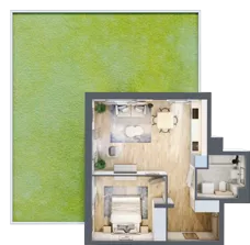 2 pokoje, mieszkanie 46,06 m², parter, oferta nr BA0004, Talarowa Park, Warszawa, Białołęka, Tarchomin, ul. Talarowa