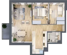 3 pokoje, mieszkanie 67,13 m², piętro 1, oferta nr BA0101, Talarowa Park, Warszawa, Białołęka, Tarchomin, ul. Talarowa