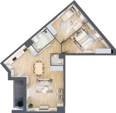3 pokoje, mieszkanie 77,21 m², piętro 1, oferta nr BB0101, Talarowa Park, Warszawa, Białołęka, Tarchomin, ul. Talarowa
