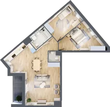 3 pokoje, mieszkanie 77,28 m², piętro 2, oferta nr BB0201, Talarowa Park, Warszawa, Białołęka, Tarchomin, ul. Talarowa