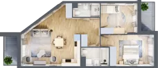 3 pokoje, mieszkanie 65,55 m², piętro 1, oferta nr CA0108, Talarowa Park, Warszawa, Białołęka, Tarchomin, ul. Talarowa