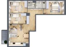 4 pokoje, mieszkanie 76,43 m², piętro 1, oferta nr CB0101, Talarowa Park, Warszawa, Białołęka, Tarchomin, ul. Talarowa