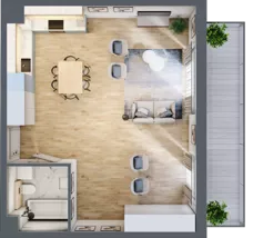 2 pokoje, mieszkanie 89,65 m², piętro 3, oferta nr CB0302, Talarowa Park, Warszawa, Białołęka, Tarchomin, ul. Talarowa