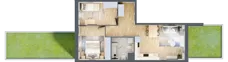 3 pokoje, mieszkanie 53,35 m², parter, oferta nr CC0006, Talarowa Park, Warszawa, Białołęka, Tarchomin, ul. Talarowa