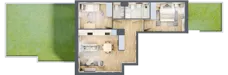 3 pokoje, mieszkanie 57,46 m², parter, oferta nr CD0002, Talarowa Park, Warszawa, Białołęka, Tarchomin, ul. Talarowa