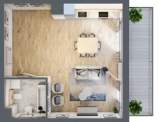 2 pokoje, mieszkanie 71,08 m², piętro 3, oferta nr CD0304, Talarowa Park, Warszawa, Białołęka, Tarchomin, ul. Talarowa