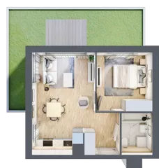 2 pokoje, mieszkanie 36,50 m², parter, oferta nr DA0001, Talarowa Park II, Warszawa, Białołęka, Tarchomin, ul. Talarowa