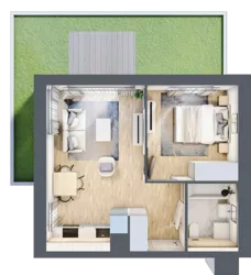 2 pokoje, mieszkanie 35,61 m², parter, oferta nr DB0001, Talarowa Park II, Warszawa, Białołęka, Tarchomin, ul. Talarowa