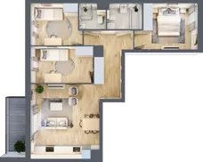 4 pokoje, mieszkanie 70,33 m², piętro 2, oferta nr DC0202, Talarowa Park II, Warszawa, Białołęka, Tarchomin, ul. Talarowa
