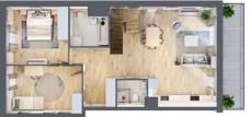 4 pokoje, mieszkanie 106,61 m², piętro 3, oferta nr DA0302, Talarowa Park II, Warszawa, Białołęka, Tarchomin, ul. Talarowa