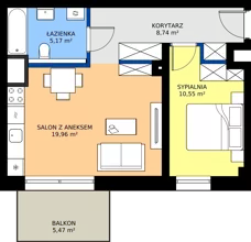 2 pokoje, apartament 44,54 m², piętro 5, oferta nr 50, Taczaka 5, Poznań, Stare Miasto, Stare Miasto, ul. Stanisława Taczaka 5