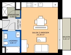 1 pokój, apartament 35,11 m², piętro 1, oferta nr 7, Taczaka 5, Poznań, Stare Miasto, Stare Miasto, ul. Stanisława Taczaka 5
