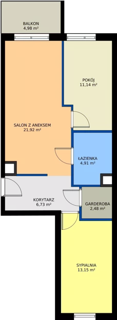 3 pokoje, mieszkanie 60,32 m², piętro 3, oferta nr A42, Osiedle Symfonia, Bydgoszcz, Bielawy, ul. Jana Karola Chodkiewicza 9
