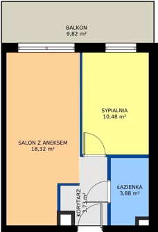 2 pokoje, mieszkanie 36,41 m², parter, oferta nr B6, Osiedle Symfonia, Bydgoszcz, Bielawy, ul. Jana Karola Chodkiewicza 9