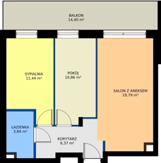 3 pokoje, mieszkanie 52,30 m², parter, oferta nr B7, Osiedle Symfonia, Bydgoszcz, Bielawy, ul. Jana Karola Chodkiewicza 9