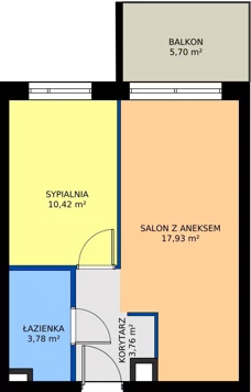 2 pokoje, mieszkanie 35,89 m², parter, oferta nr B53, Osiedle Symfonia, Bydgoszcz, Bielawy, ul. Jana Karola Chodkiewicza 9