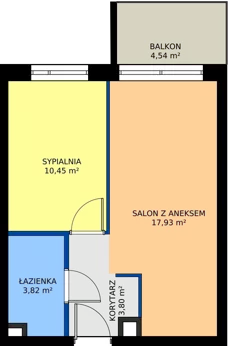 2 pokoje, mieszkanie 36,02 m², parter, oferta nr B5, Osiedle Symfonia, Bydgoszcz, Bielawy, ul. Jana Karola Chodkiewicza 9