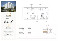 2 pokoje, apartament 56,73 m², piętro 2, oferta nr 12, Jeziorna 18, Ełk, Szyba, ul. Jeziorna 18