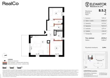 3 pokoje, mieszkanie 69,53 m², piętro 5, oferta nr B.5.2, ELEWATOR. Mieszkania&Lofty - mieszkania, Wrocław, Kleczków, Psie Pole, Rychtalska/Zakładowa
