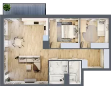 3 pokoje, mieszkanie 77,54 m², piętro 1, oferta nr 01.A.04, Nowa Pabianicka, Wrocław, Krzyki-Partynice, Krzyki, ul. Pabianicka 25