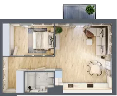 2 pokoje, mieszkanie 53,34 m², piętro 1, oferta nr 01.C.05, Nowa Pabianicka, Wrocław, Krzyki-Partynice, Krzyki, ul. Pabianicka 25