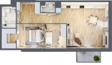 3 pokoje, mieszkanie 68,10 m², piętro 4, oferta nr 04.B.42, Nowa Pabianicka, Wrocław, Krzyki-Partynice, Krzyki, ul. Pabianicka 25