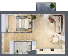 2 pokoje, mieszkanie 53,47 m², piętro 6, oferta nr 06.C.48, Nowa Pabianicka, Wrocław, Krzyki-Partynice, Krzyki, ul. Pabianicka 25