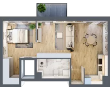 1 pokój, mieszkanie 50,37 m², piętro 7, oferta nr 07.C.54, Nowa Pabianicka, Wrocław, Krzyki-Partynice, Krzyki, ul. Pabianicka 25