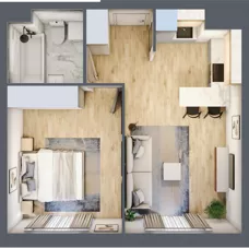 2 pokoje, mieszkanie 39,72 m², piętro 9, oferta nr 09.C.73, Nowa Pabianicka, Wrocław, Krzyki-Partynice, Krzyki, ul. Pabianicka 25