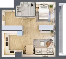 1 pokój, mieszkanie 43,71 m², piętro 9, oferta nr 09.D.50, Nowa Pabianicka, Wrocław, Krzyki-Partynice, Krzyki, ul. Pabianicka 25