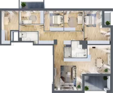 6 pokoi, mieszkanie 163,64 m², piętro 10, oferta nr 10.C.75, Nowa Pabianicka, Wrocław, Krzyki-Partynice, Krzyki, ul. Pabianicka 25