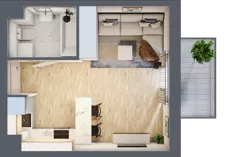 1 pokój, mieszkanie 27,01 m², piętro 3, oferta nr 03.B.26, Nowa Pabianicka, Wrocław, Krzyki-Partynice, Krzyki, ul. Pabianicka 25