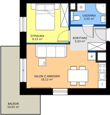 2 pokoje, mieszkanie 36,70 m², piętro 7, oferta nr A.7.11, ELEWATOR. Mieszkania&Lofty - mieszkania, Wrocław, Kleczków, Psie Pole, Rychtalska/Zakładowa