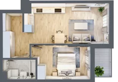 2 pokoje, mieszkanie 43,50 m², piętro 3, oferta nr A.31, Hi Mokotów, Warszawa, Ursynów, Wyczółki, ul. Bokserska 63