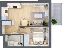 2 pokoje, mieszkanie 36,89 m², piętro 7, oferta nr B.94, Hi Mokotów, Warszawa, Ursynów, Wyczółki, ul. Bokserska 63