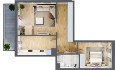 2 pokoje, mieszkanie 62,19 m², piętro 2, oferta nr B.44, Hi Mokotów, Warszawa, Ursynów, Wyczółki, ul. Bokserska 63