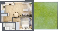 2 pokoje, mieszkanie 36,85 m², parter, oferta nr B.66, Hi Mokotów, Warszawa, Ursynów, Wyczółki, ul. Bokserska 63