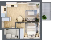2 pokoje, mieszkanie 36,93 m², piętro 4, oferta nr B.82, Hi Mokotów, Warszawa, Ursynów, Wyczółki, ul. Bokserska 63