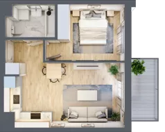 2 pokoje, mieszkanie 39,00 m², piętro 7, oferta nr C.39, Hi Mokotów, Warszawa, Ursynów, Wyczółki, ul. Bokserska 63