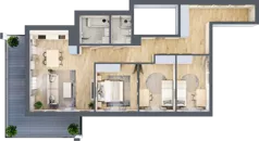 4 pokoje, mieszkanie 83,66 m², piętro 2, oferta nr C.15, Hi Mokotów, Warszawa, Ursynów, Wyczółki, ul. Bokserska 63