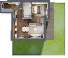1 pokój, mieszkanie 48,74 m², parter, oferta nr A.143, Modena II, Poznań, Jeżyce, ul. Jackowskiego/Kraszewskiego