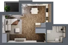 1 pokój, mieszkanie 32,00 m², piętro 3, oferta nr A.101, Modena II, Poznań, Jeżyce, ul. Jackowskiego/Kraszewskiego