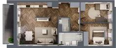 3 pokoje, mieszkanie 67,59 m², piętro 2, oferta nr A.156, Modena II, Poznań, Jeżyce, ul. Jackowskiego/Kraszewskiego