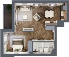 1 pokój, mieszkanie 49,01 m², piętro 4, oferta nr A.119, Modena II, Poznań, Jeżyce, ul. Jackowskiego/Kraszewskiego