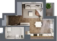 1 pokój, mieszkanie 27,94 m², piętro 4, oferta nr A.109, Modena II, Poznań, Jeżyce, ul. Jackowskiego/Kraszewskiego