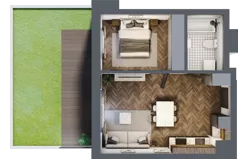 2 pokoje, mieszkanie 40,31 m², parter, oferta nr A.060, Modena II, Poznań, Jeżyce, ul. Jackowskiego/Kraszewskiego