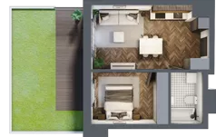 2 pokoje, mieszkanie 37,50 m², parter, oferta nr A.056, Modena II, Poznań, Jeżyce, ul. Jackowskiego/Kraszewskiego