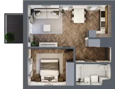 2 pokoje, mieszkanie 41,01 m², piętro 6, oferta nr A.196, Modena II, Poznań, Jeżyce, ul. Jackowskiego/Kraszewskiego