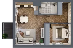 2 pokoje, mieszkanie 50,17 m², piętro 6, oferta nr A.193, Modena II, Poznań, Jeżyce, ul. Jackowskiego/Kraszewskiego
